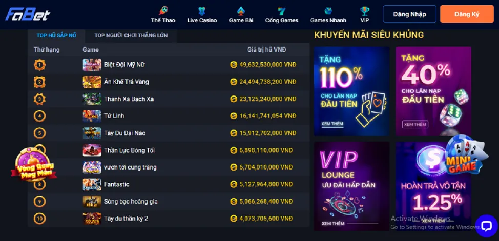 Game Nổ Hũ Jackpot Lũy Tiến